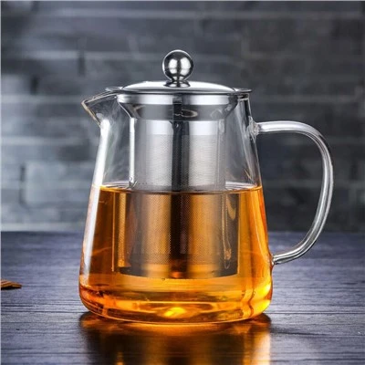 انفیوزر کے ساتھ 350ml ہائی بوروسیلیکیٹ گلاس ٹیپوٹ