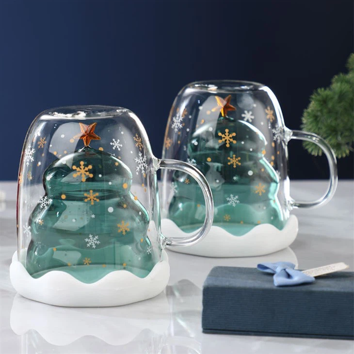 Christmas Glass Mugs